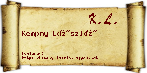Kempny László névjegykártya